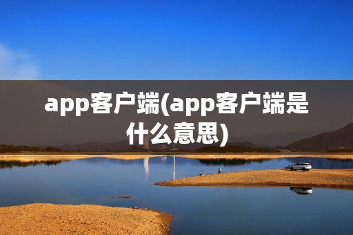 app客户端(app客户端是什么意思)